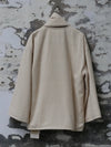 INTO THE EAST 25 Autumn/Winter Ivory White Textured Scarf/Cotton Jacket with Frayed Edges Straight Leg Pants ITE-E1DGAW102IY20JK-XYB Cotton Jacket